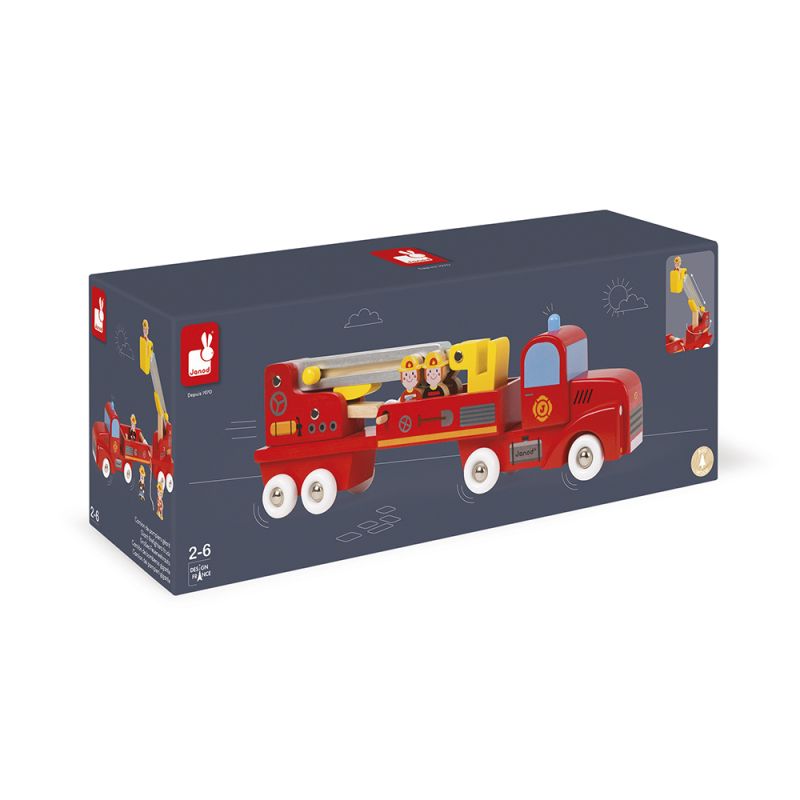 CAMION POMPIERS EN BOIS